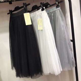 [ Hỗ Trợ 10k đơn 20k ]  Chân váy lưới tutu nhiều màu - váy dài nữ- CHERRYSTORE1996