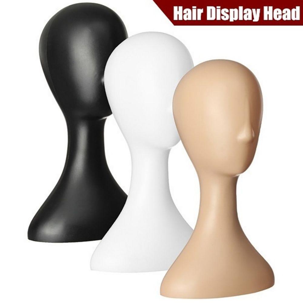 Đầu Ma Nơ Canh Bằng Nhựa Màu Đen Trưng Bày Tóc Giả / Mắt Kính / Nón Cho Nữ