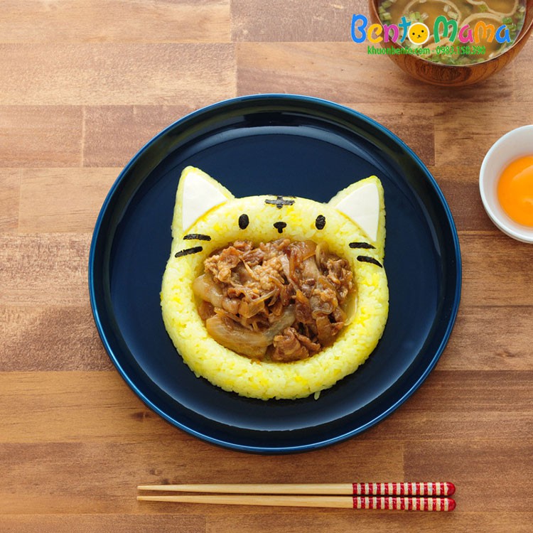 Bộ khuôn ép cơm bento Nhật Bản 7 người bạn hàng chính hãng Arnest