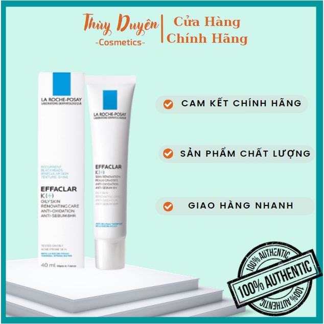 Kem Dưỡng La Roche Posay Effaclar K+ Kem Dưỡng Giảm Mụn Ngừa Thâm Thông Thoáng Lỗ Chân Lông 40ml