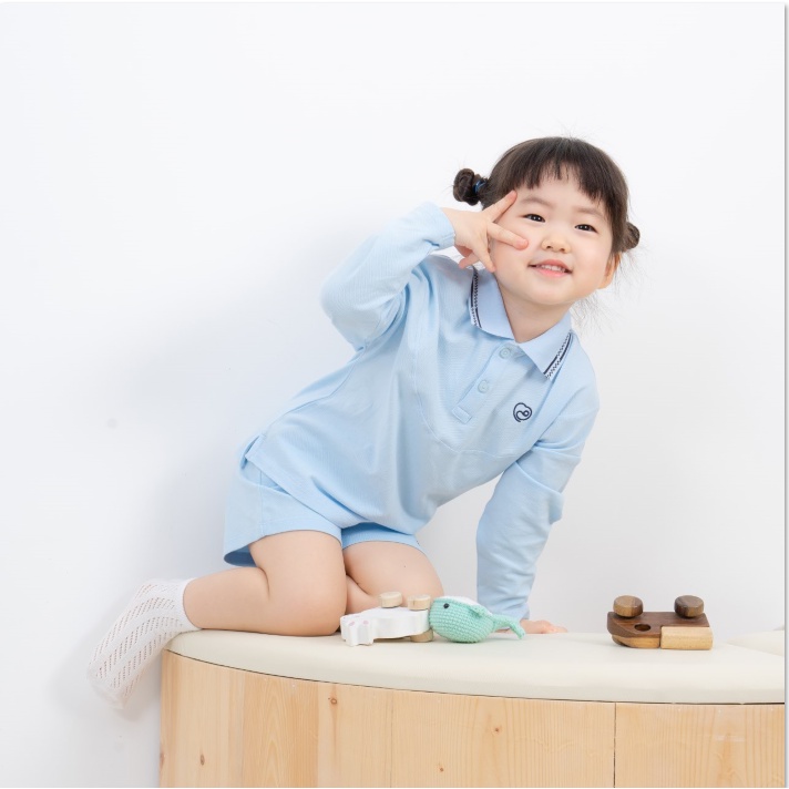 Áo dài tay phối cổ Ponie BU Baby