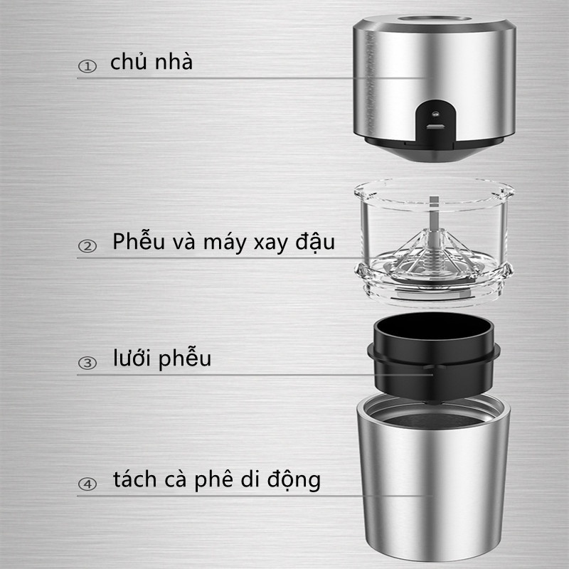 Máy xay hạt cà phê nhỏ bằng điện Máy pha cà phê di động