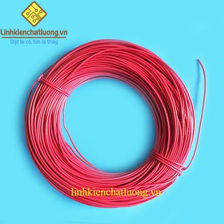 Nguyên cuộn dây điện đơn 22AWG tiết diện 0.32mm nhiều lõi mạ thiếc màu đỏ (100m)
