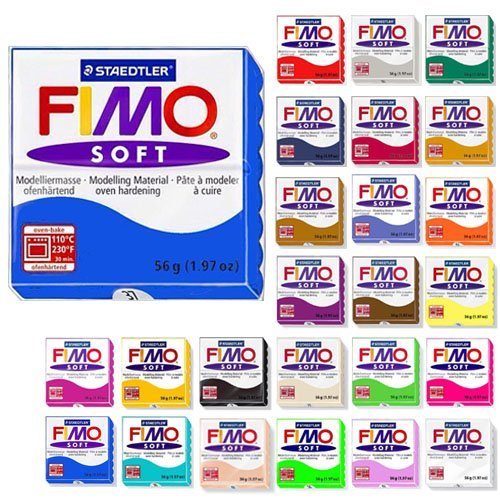 Đất nặn, Đất set nung Polymer Clay Fimo Soft (57g), nặn trang sức, nặn đồ handmade, nặn nhân vật