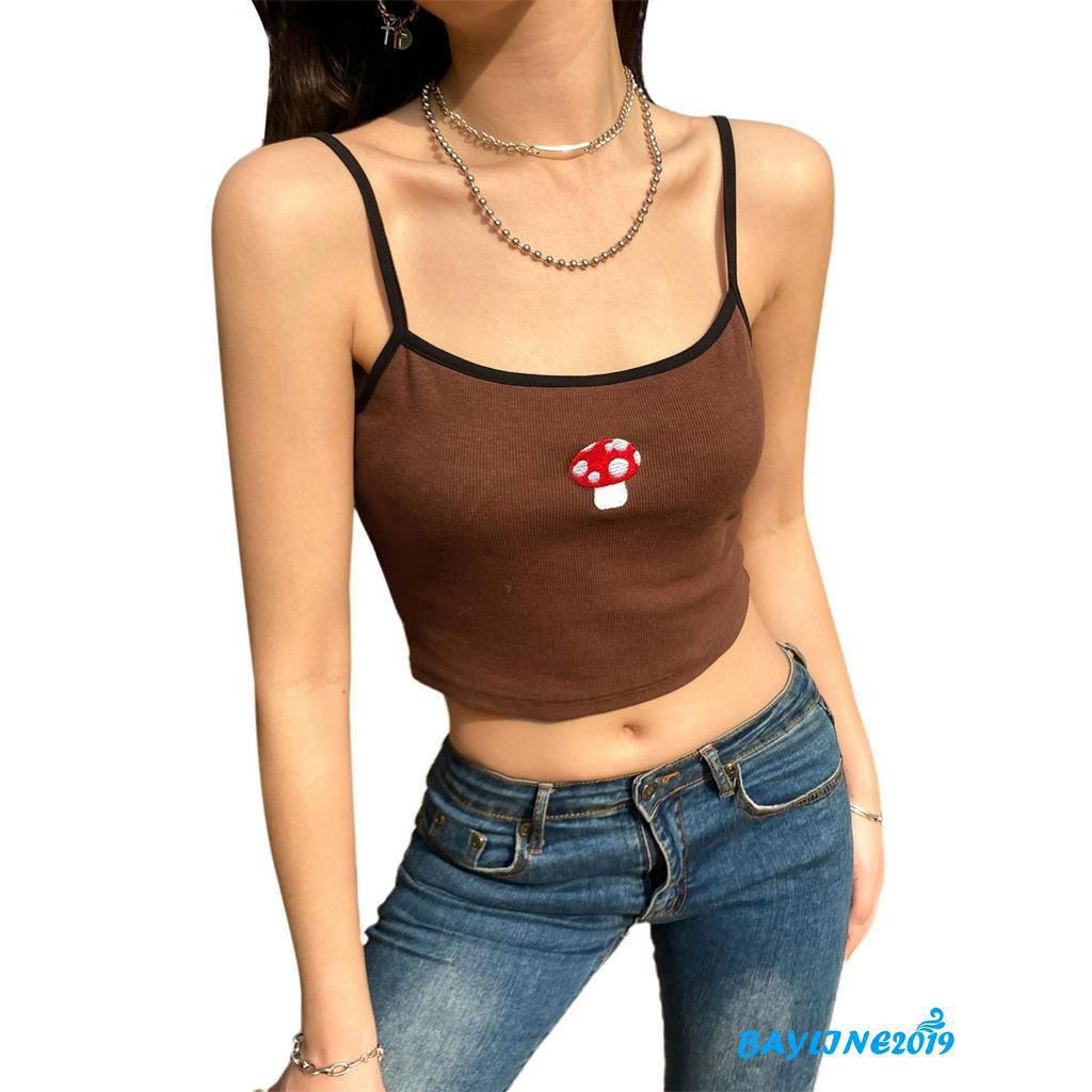 Áo Lửng Hai Dây Thời Trang Quyến Rũ Dành Cho Nữ