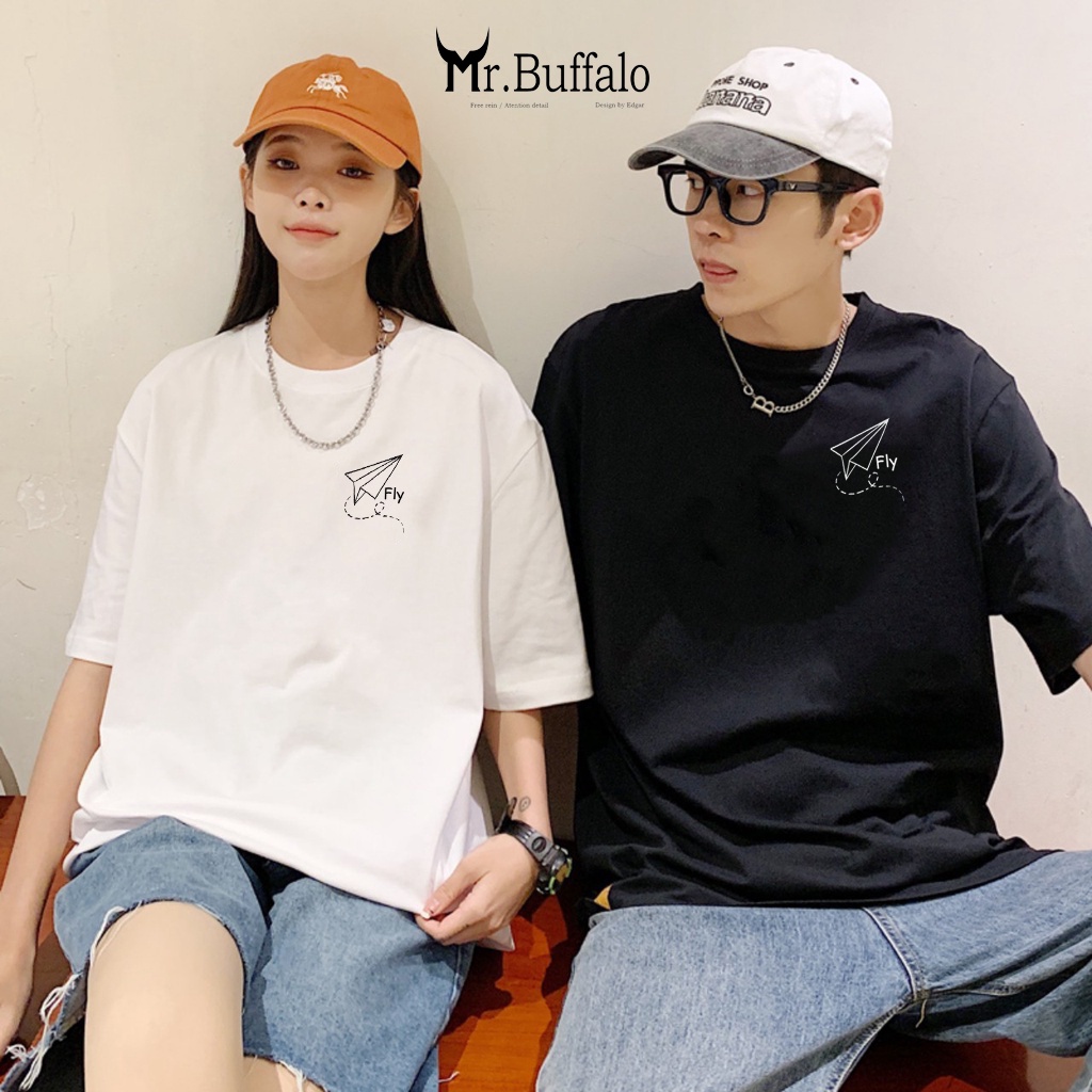 Áo phông tay lỡ Basic tee thun nam nữ tay lỡ cổ tròn form Unisex K16 Mr.Buffalo