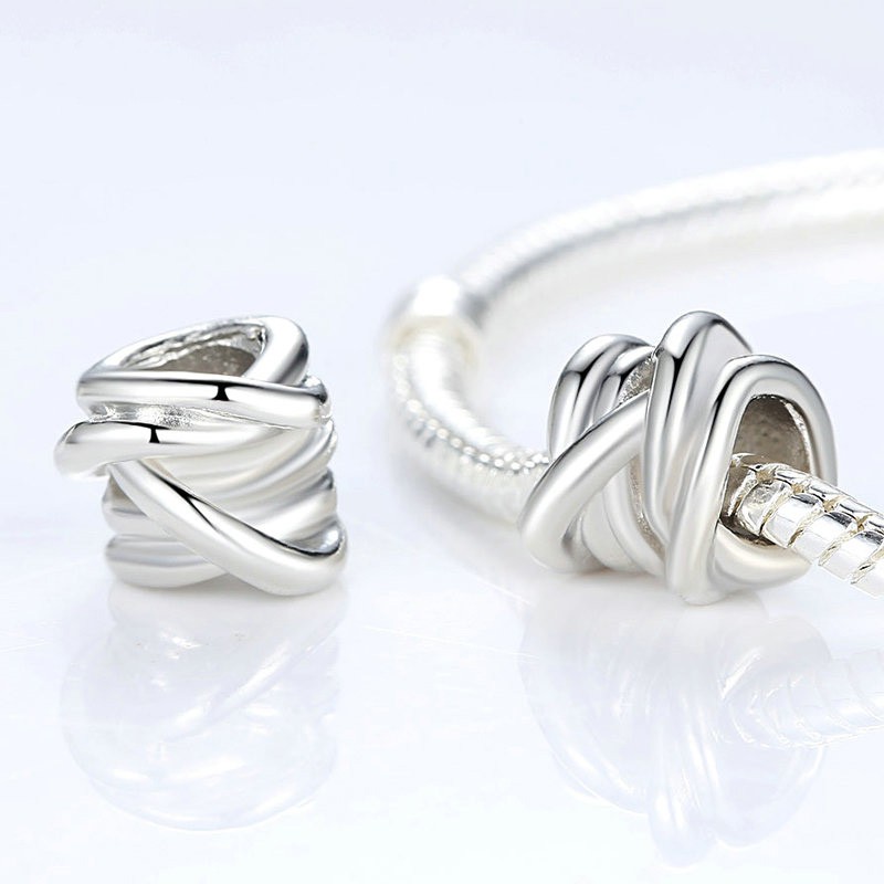 Phụ kiện charm làm mặt dây chuyền/vòng đeo tay thủ công DIY bằng kim loại màu bạc độc đáo 