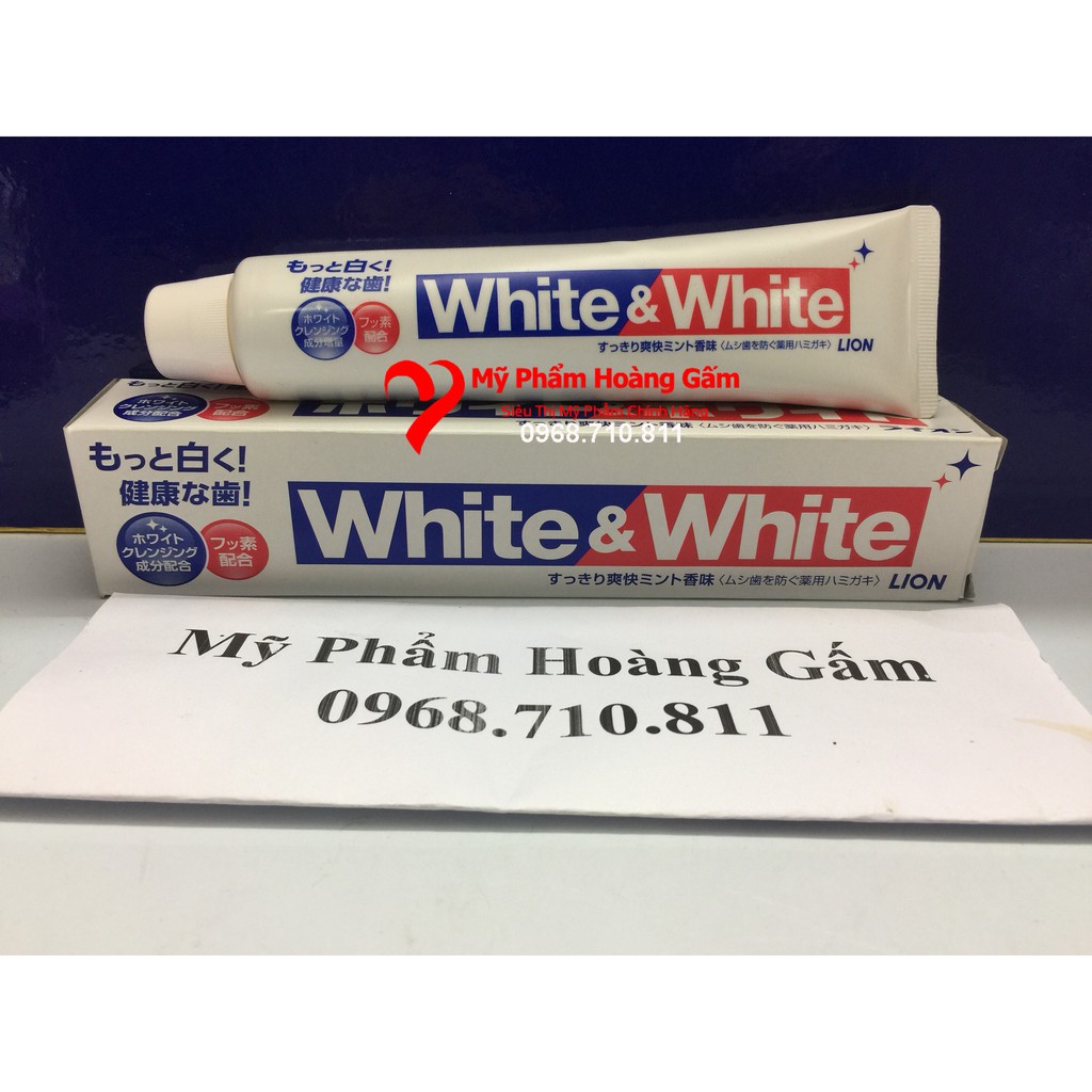 {Chính hãng - Ảnh thật} Kem đánh răng làm trắng răng White &amp; White Nhật Bản 150g