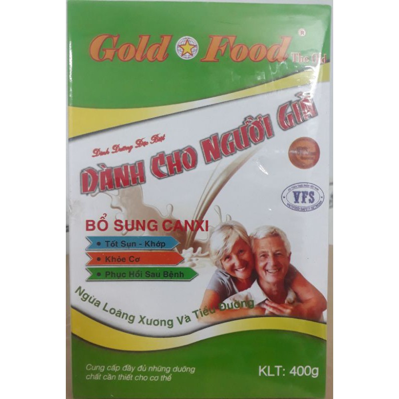 Sữa bột dinh dưỡng Goldfood dinh dưỡng dành cho người già hộp giấy 400g