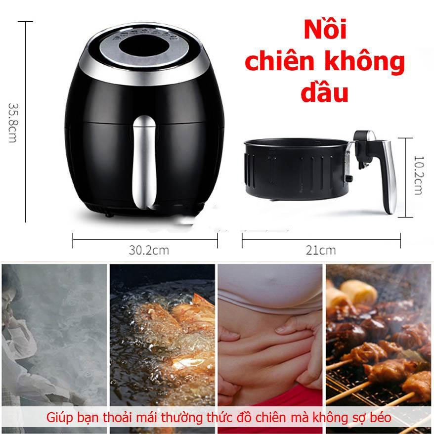 Nồi Chiên Không Dầu Chính Hãng AIR FRYER - BẢO HÀNH TOÀN QUỐC [BẢO HÀNH 06 THÁNG]