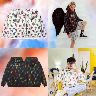 Áo HOODIE BOBUI ANGELS MULTICOLOR  trắng, đen chuẩn real 100% Full bọc tag