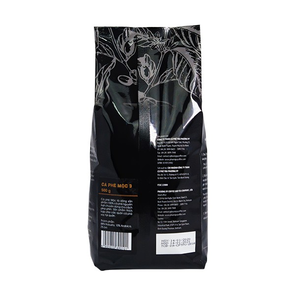 Cà Phê Nguyên Hạt - Mộc 3 - 500g - Phương Vy Coffee