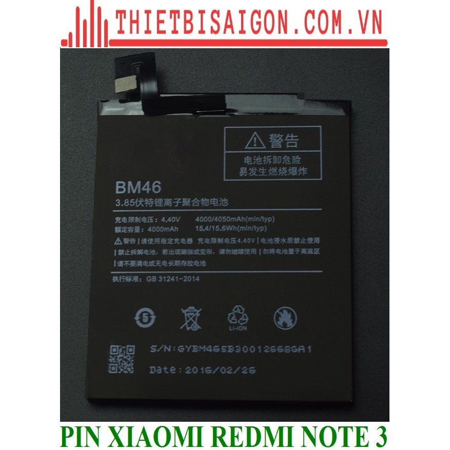 PIN XIAOMI REDMI NOTE 3