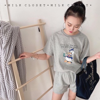 Set bộ cotton vịt Donal mẹ và bé