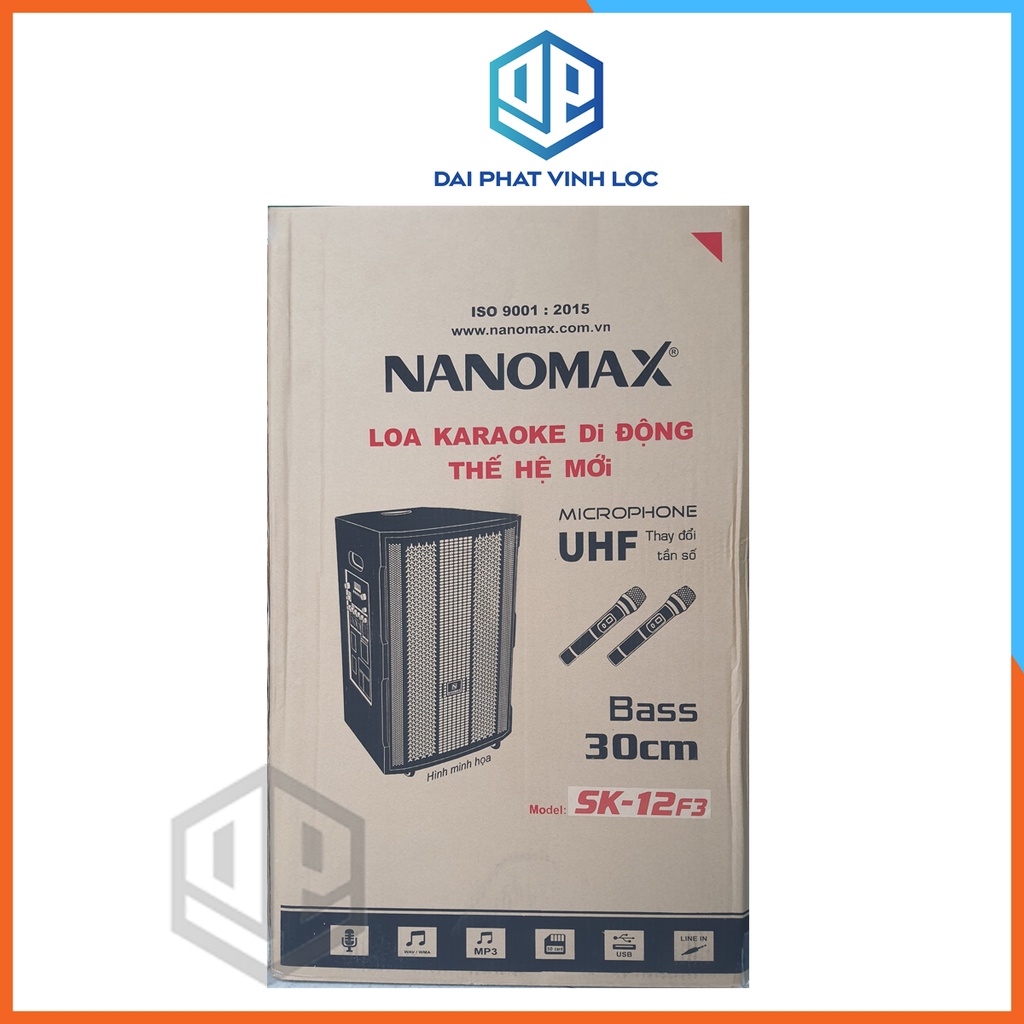 Loa Kéo Karaoke Nanomax Bluetooth KS-12F3 2022 Bass 30 Tặng 2 Mic Đọc Được Usb Thẻ Nhớ Công Suất 500w Có Bánh Xe Cao cấp