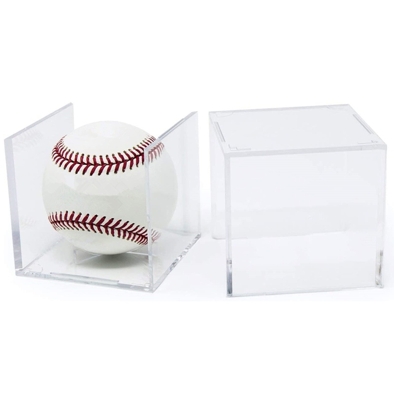 Khối Lập Phương Memorabilia Hiển Thị Tự Động Bảo Vệ Mặt Trời Trong Suốt Cho Bóng Chày Memorabilia Showcase