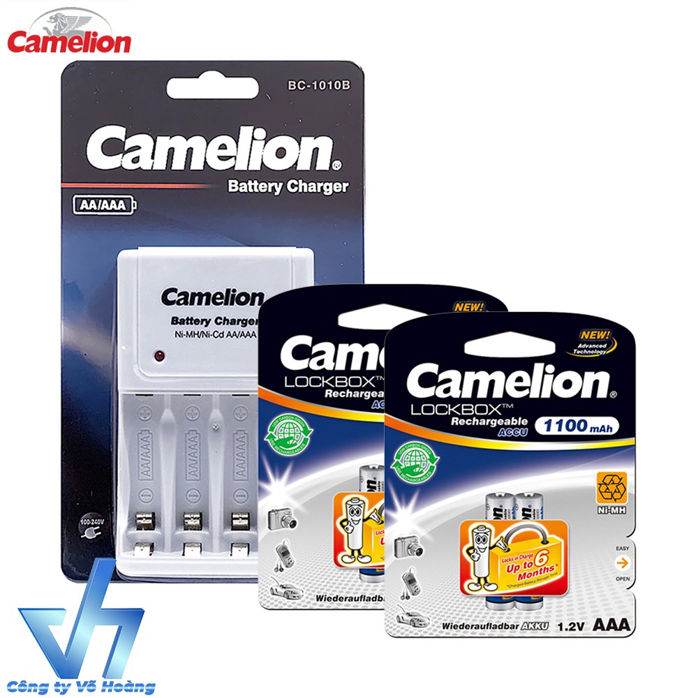 Bộ 1010B kèm 4 pin AAA Camelion 1100mAh