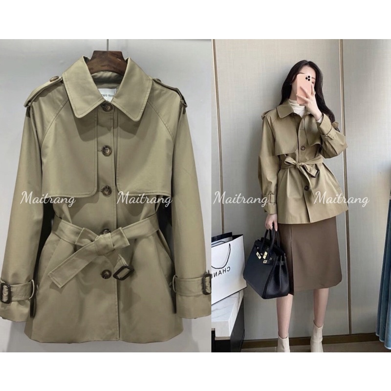 Áo mangto nữ, áo khoác ngoài nữ kaki dáng dài 2 lớp Hàn Quốc đẹp – (TTA15)