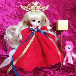 Đầm cổ trang cho bjd 1/8