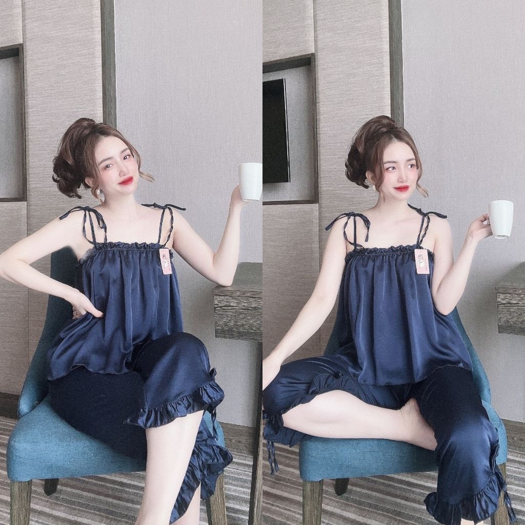 Đồ Ngủ Nữ BIGSIZE MIKY, Đồ Ngủ Sexy lụa Satin cao cấp mềm mại xinh xắn &lt; 60KG