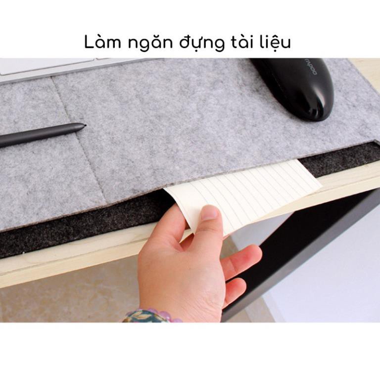 Tấm lót chuột nỉ đa năng cho laptop bàn học - Có ngăn đựng tài liệu tiện dụng