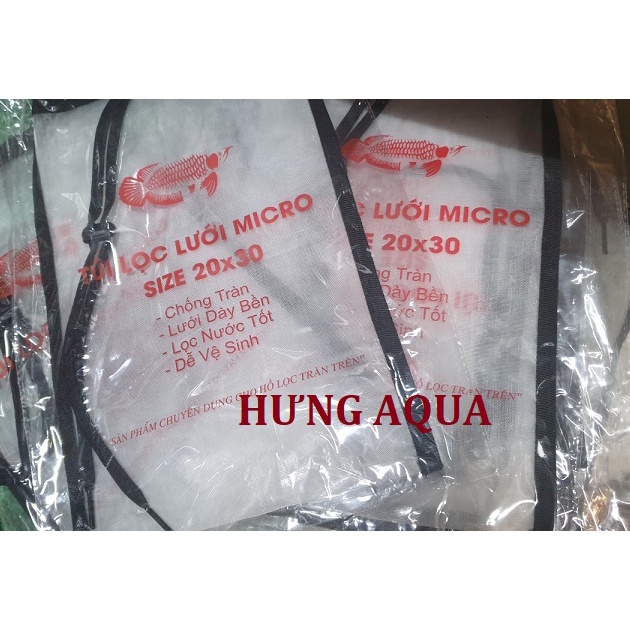 Túi lọc hồ cá, túi lọc bể cá, túi đựng vật liệu lọc bể cá lưới micro 1 lớp, 2 lớp