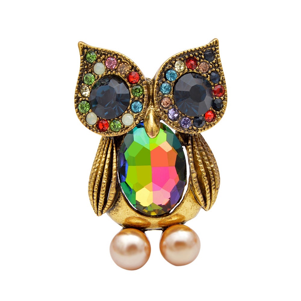 Ghim CàI ÁO HìNh Chú Cú MèO ĐíNh Kim Cương Giả ThờI Trang Cho Nữ