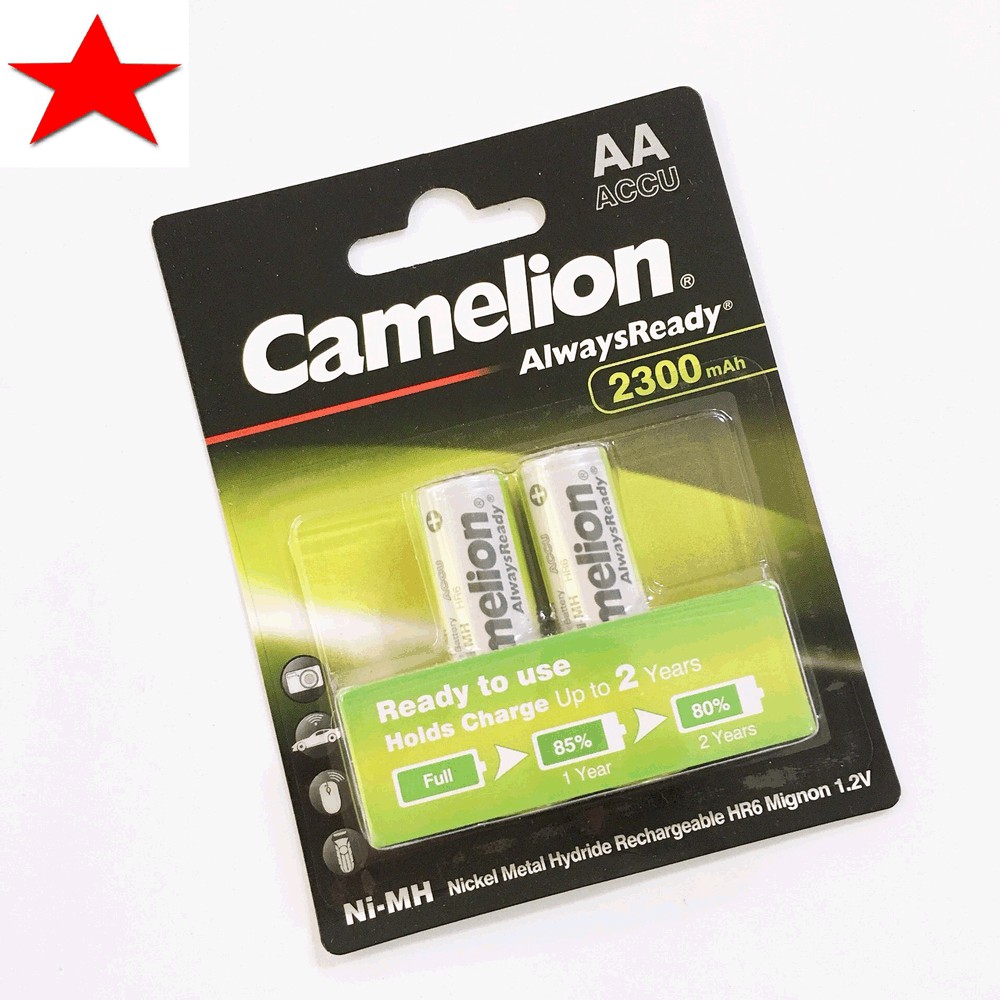 Pin sạc AA Camelion 2300mAh, 2500mAh, 2700mAh chính hãng