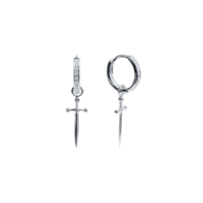 Khuyên tai bạc 925 - Khoen charm kiếm (giá 1 chiếc) - Nepherteti