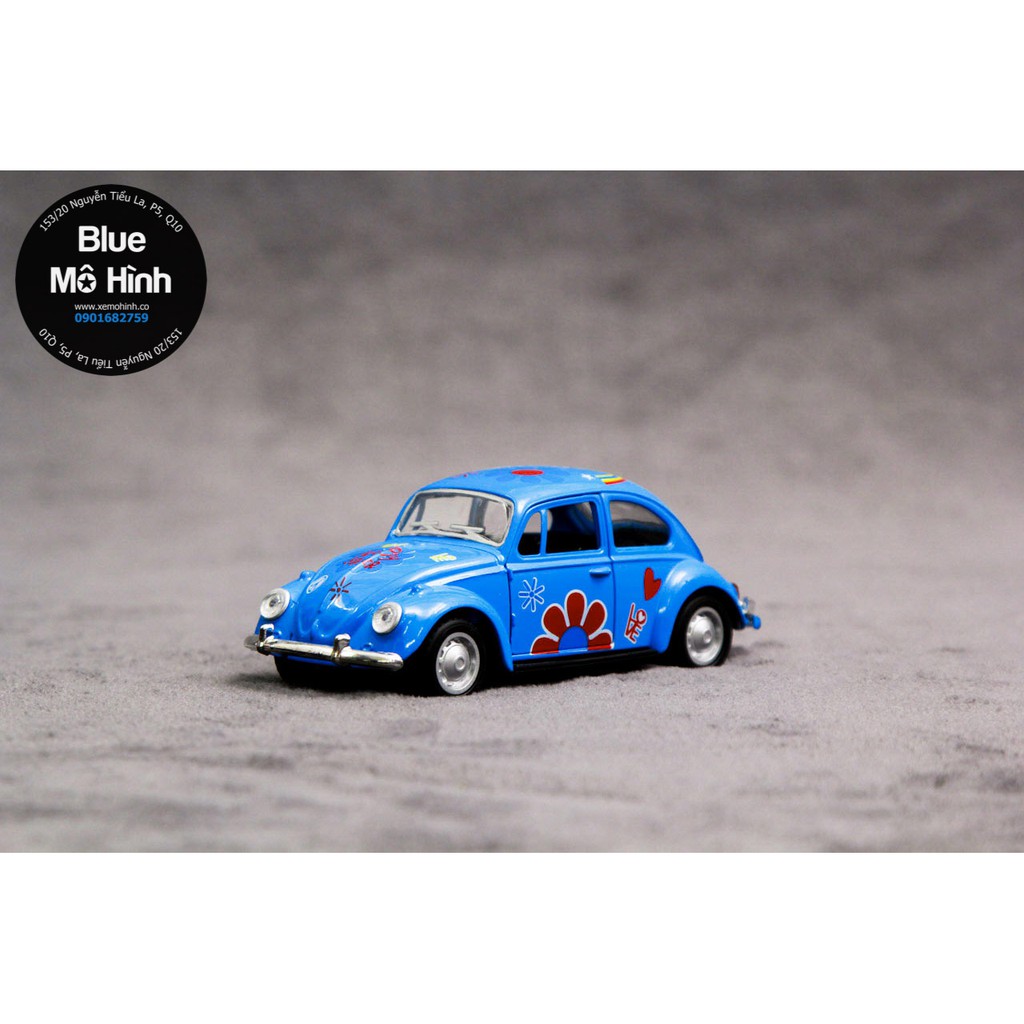 Blue mô hình | Xe Mô Hình Volkswagen Beetle họa tiết Hoa Tỷ Lệ 1:36