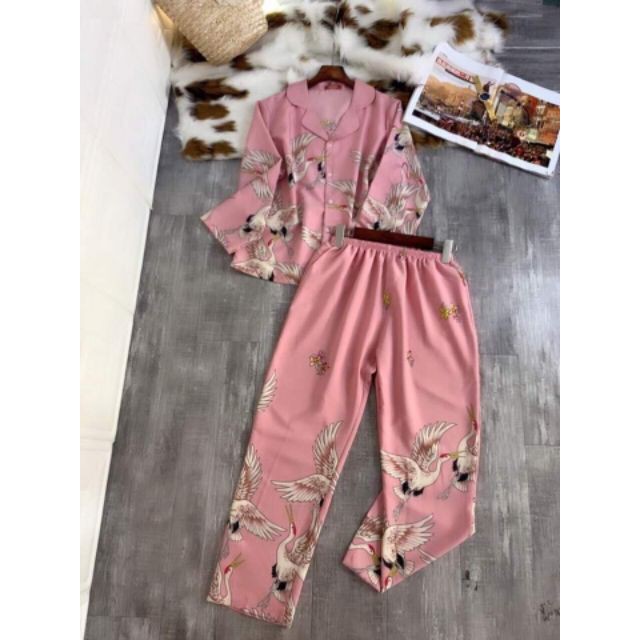 Bộ pijama hạc tay dài