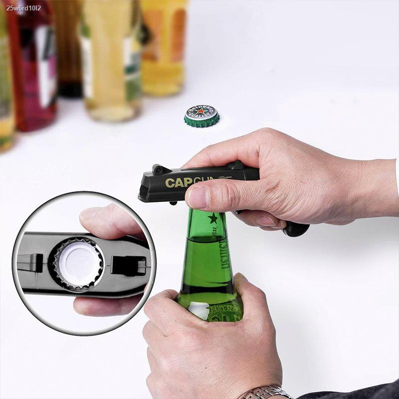 Tiết kiệm lao động và thiết thực◕♝Nắp cầm tay Công cụ Thanh súng Sáng tạo Fly Launcher Chai Mở bia Uống Mở nắp Định hình