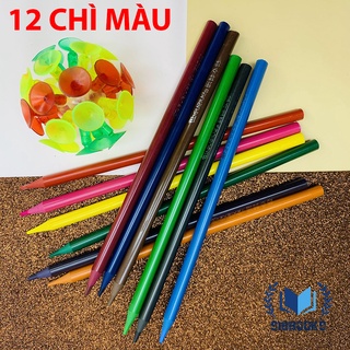 CHÌ MÀU TẨY ĐƯỢC XỊN - 12 BÚT MÀU - SIBBOOKS - SẢN PHẨM CHÍNH HÃNG