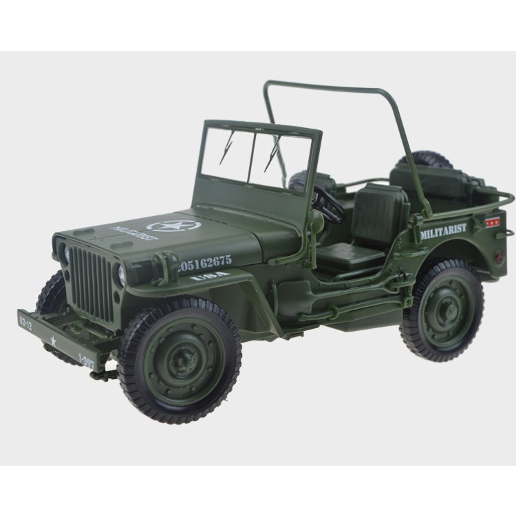 Mô hình xe Jeep Thế chiến II tỉ lệ 1:18
