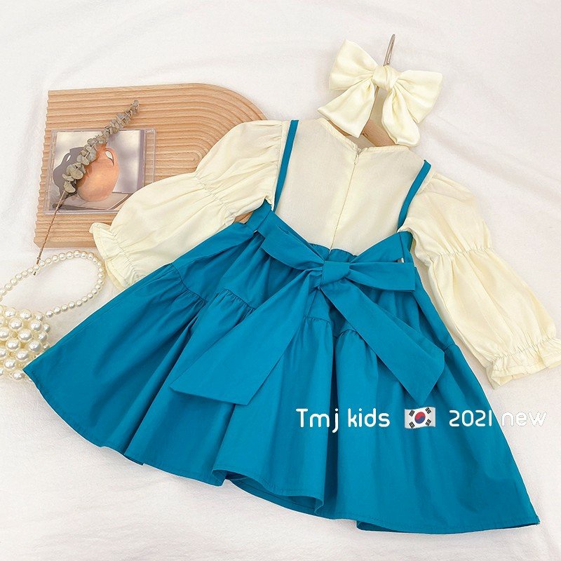 Váy bé gái dài tay dáng xòe cho bé từ 8-28kg