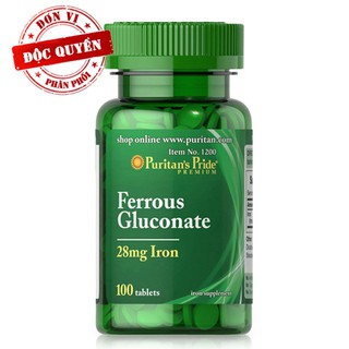 Bổ sung sắt cho phụ nữ mang thai tốt hơn 5 lần của Blackmore Ferrous Gluconate 28mg Iron 100 viên của Mỹ