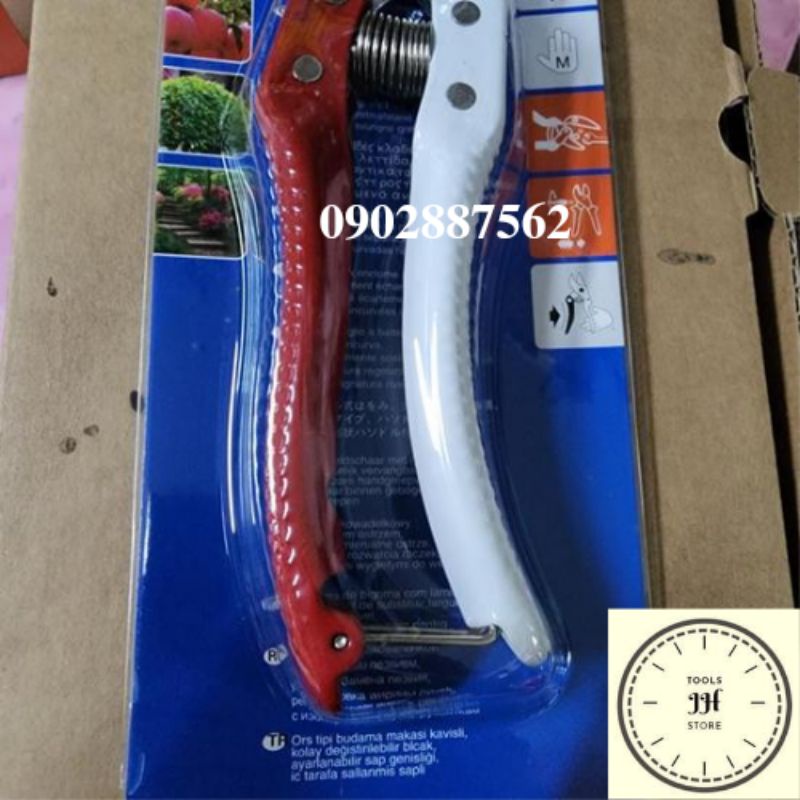 kéo cắt cành cây LS cán trắng đỏ v7 có tặng kèm lò xo