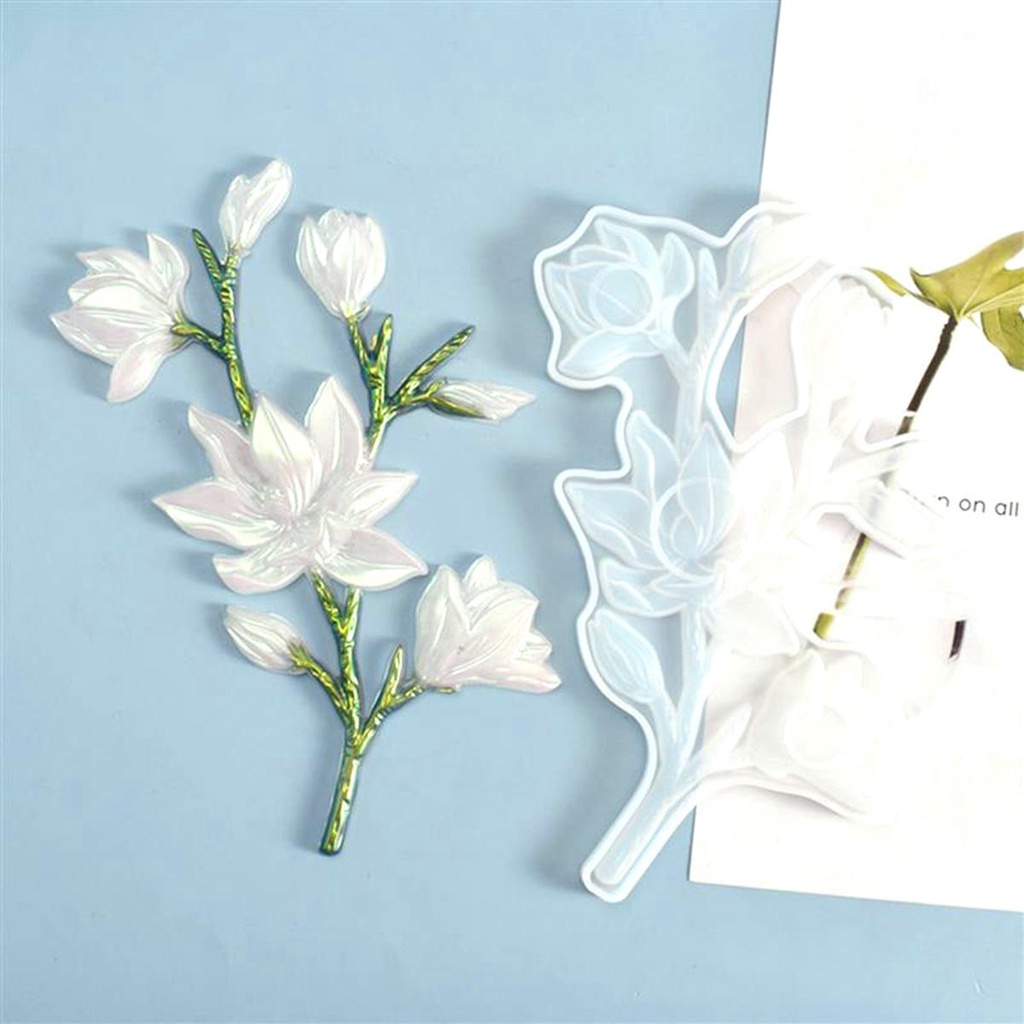 YIYU Khuôn Đất Sét Hình Nhánh Hoa Làm Trang Sức Thủ Công DIY