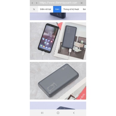 Pin sạc dự phòng Polymer 15.000mAh Type C Xmobile PJ JP200 Xám