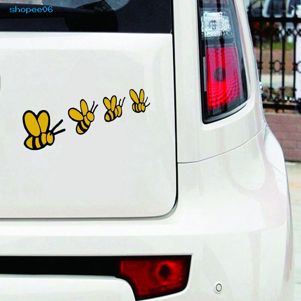 Miếng dán trang trí xe hơi hình chú ong sáng tạo