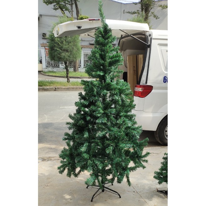 Cây thông Noel CAO 2m4 lá dày rậm CHẤT LƯỢNG CAO (TẶNG DÂY KIM TUYẾN)