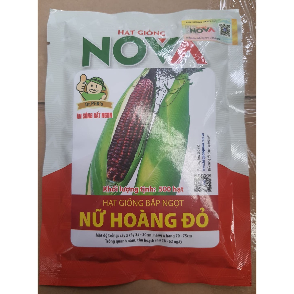 Hạt giống ngô ngọt đỏ - nữ hoàng đỏ - 1 gói 500 hạt