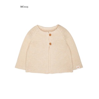Cardigan trắng be hai khuy MC