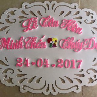 Chữ xốp dán tên đám cưới