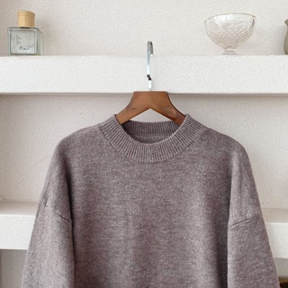 HÀNG SẴN_Áo Len Cashmere Cổ Tròn Basic Dáng Rộng
