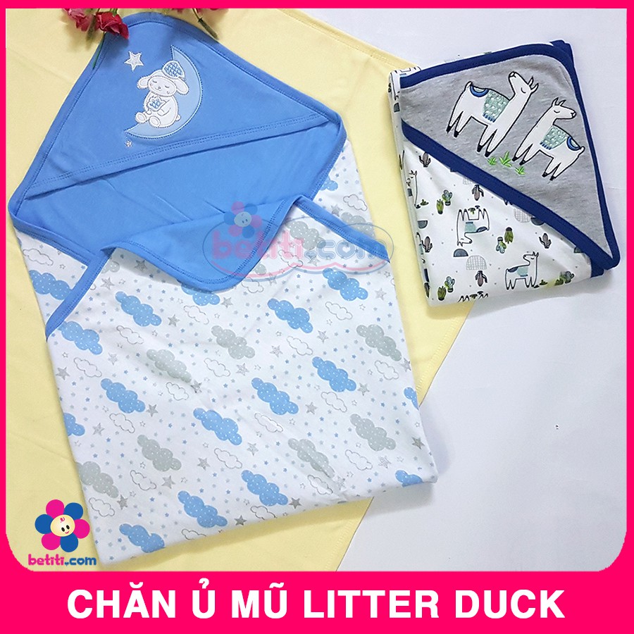 Chăn Ủ Litter Duck Nhiều Màu Cho Cả Bé Trai Bé Gái - Cotton 2 Lớp