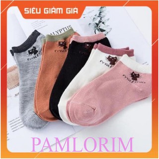 Sét 5 đôi tất mèo cổ ngắn siêu xinh kiểu dáng Hàn Quốc, vớ nữ mèo, tất nữ mèo xinh