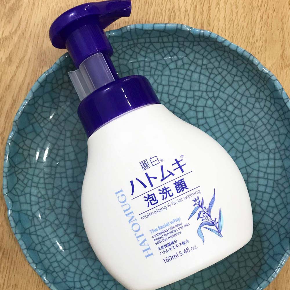 Sữa Rửa Mặt Hatomugi Ý Dĩ Tạo Bọt Dưỡng Ẩm, Sáng Da The Facial Whip 160ml