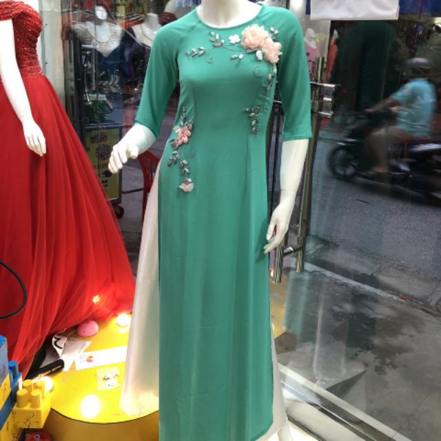 (HÀNG CÓ SẴN) 🌹SALE 5 MẪU ÁO DÀI THÊU RUY BĂNG THỦ CÔNG CHỈ 310K ,1ÁO.