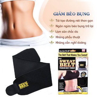 Đai Quấn Nóng Giảm Mỡ Bụng sweat belt (Đen) hàng loại 1